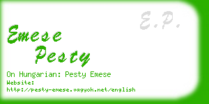 emese pesty business card